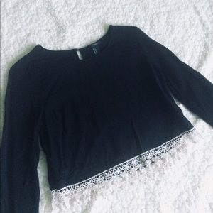 ❌SOLD❌  Boho Peasant Crop Top